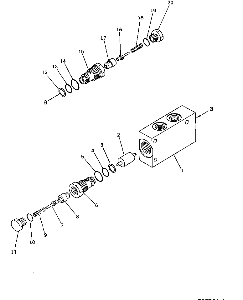 Graders Komatsu / GD705A-3 S/N 10002-UP(GD705A-C) / PILOT CHECK VALVE(180120 : 3628)
