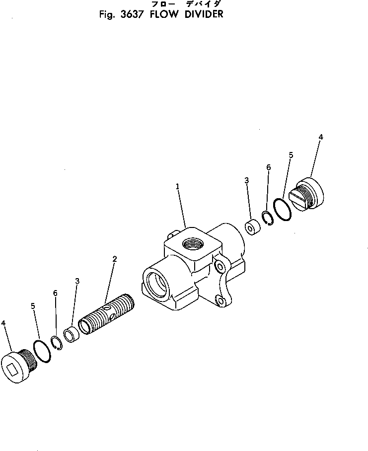 Graders Komatsu / GD705A-3 S/N 10002-UP(GD705A-C) / FLOW DIVIDER(180200 : 3637)