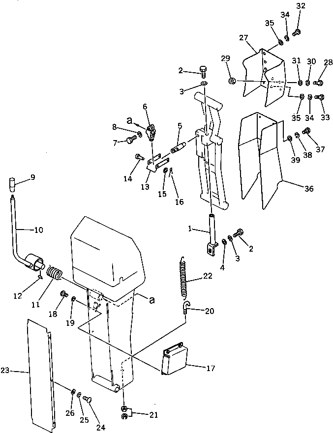 Graders Komatsu / GD705A-3 S/N 10002-UP(GD705A-C) / CONSOLE BOX(180340 : 3662)