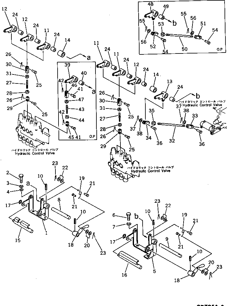 Graders Komatsu / GD705A-3 S/N 10002-UP(GD705A-C) / HYDRAULIC CONTROL LEVER(180360 : 3664)