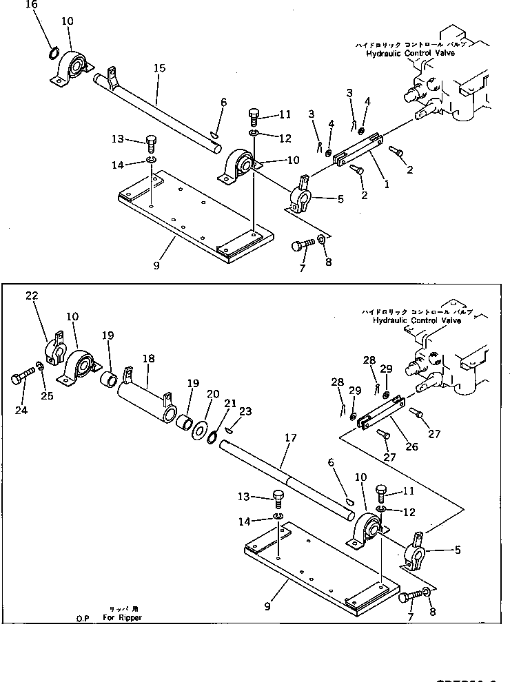 Graders Komatsu / GD705A-3 S/N 10002-UP(GD705A-C) / HYDRAULIC CONTROL LEVER(180370 : 3665)