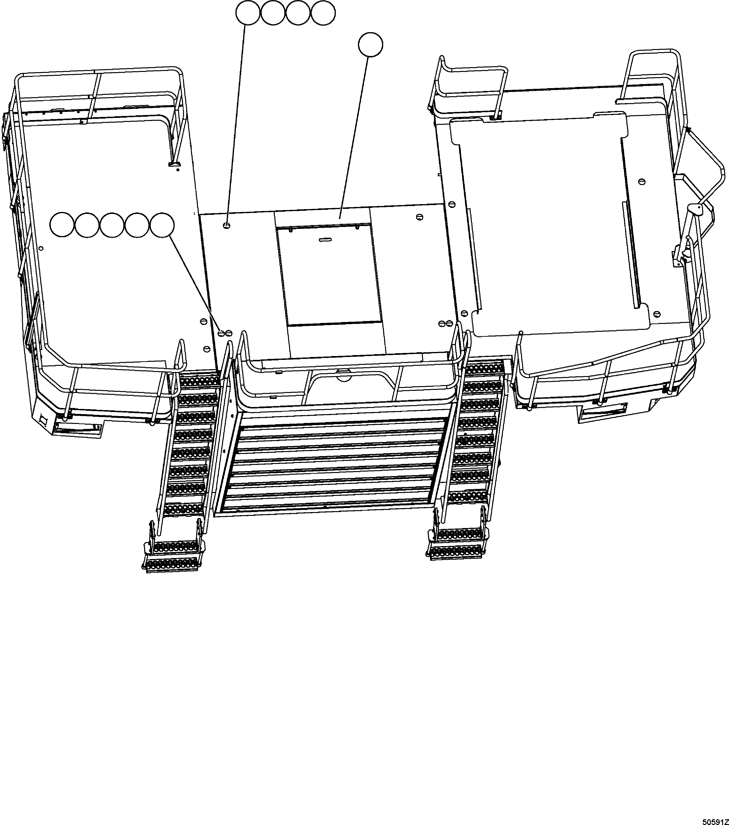 Dump Trucks Komatsu / HD1500-7 S/N 80001-80137(HD1500-C) / CENTER DECK INSTALLATION(#80001-)(030020 : A0037)