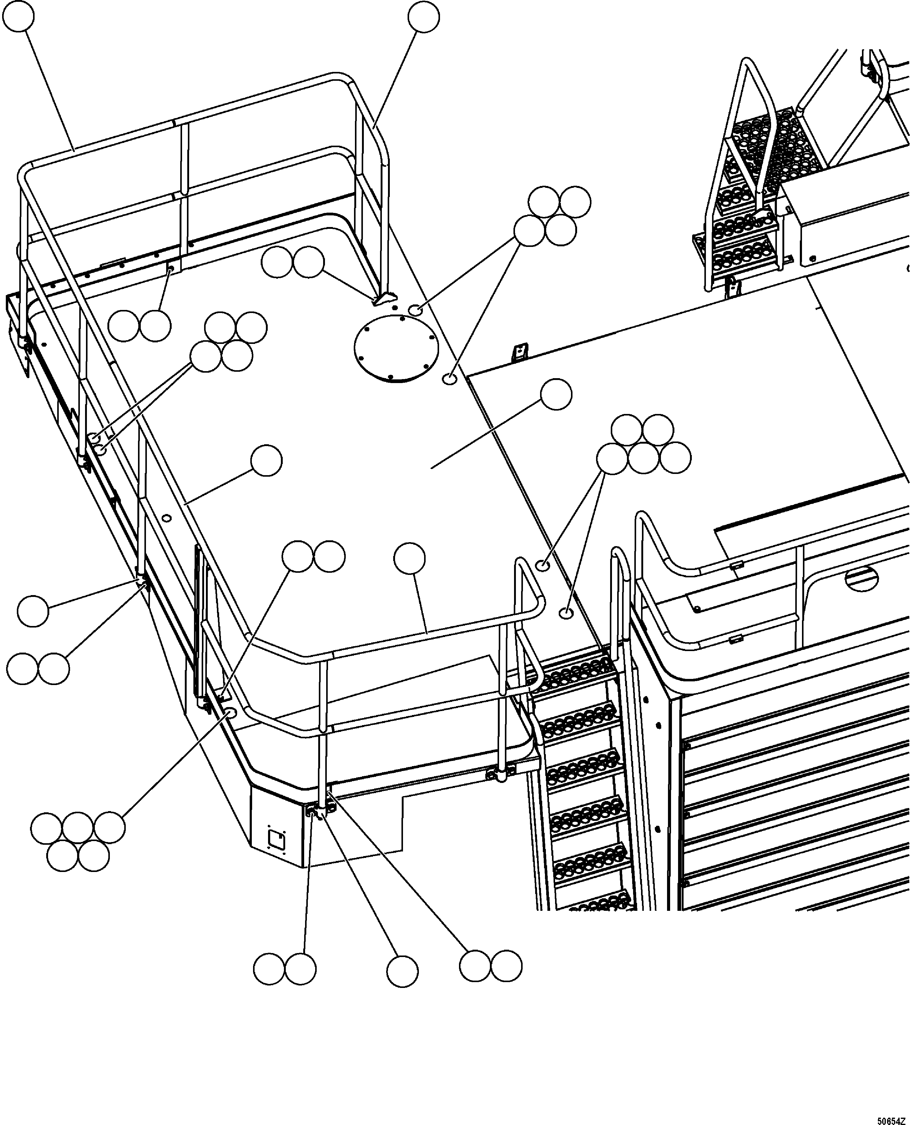 Dump Trucks Komatsu / HD1500-7 S/N 80001-80137(HD1500-C) / RH DECK INSTALLATION(#80001-)(030030 : A0039)