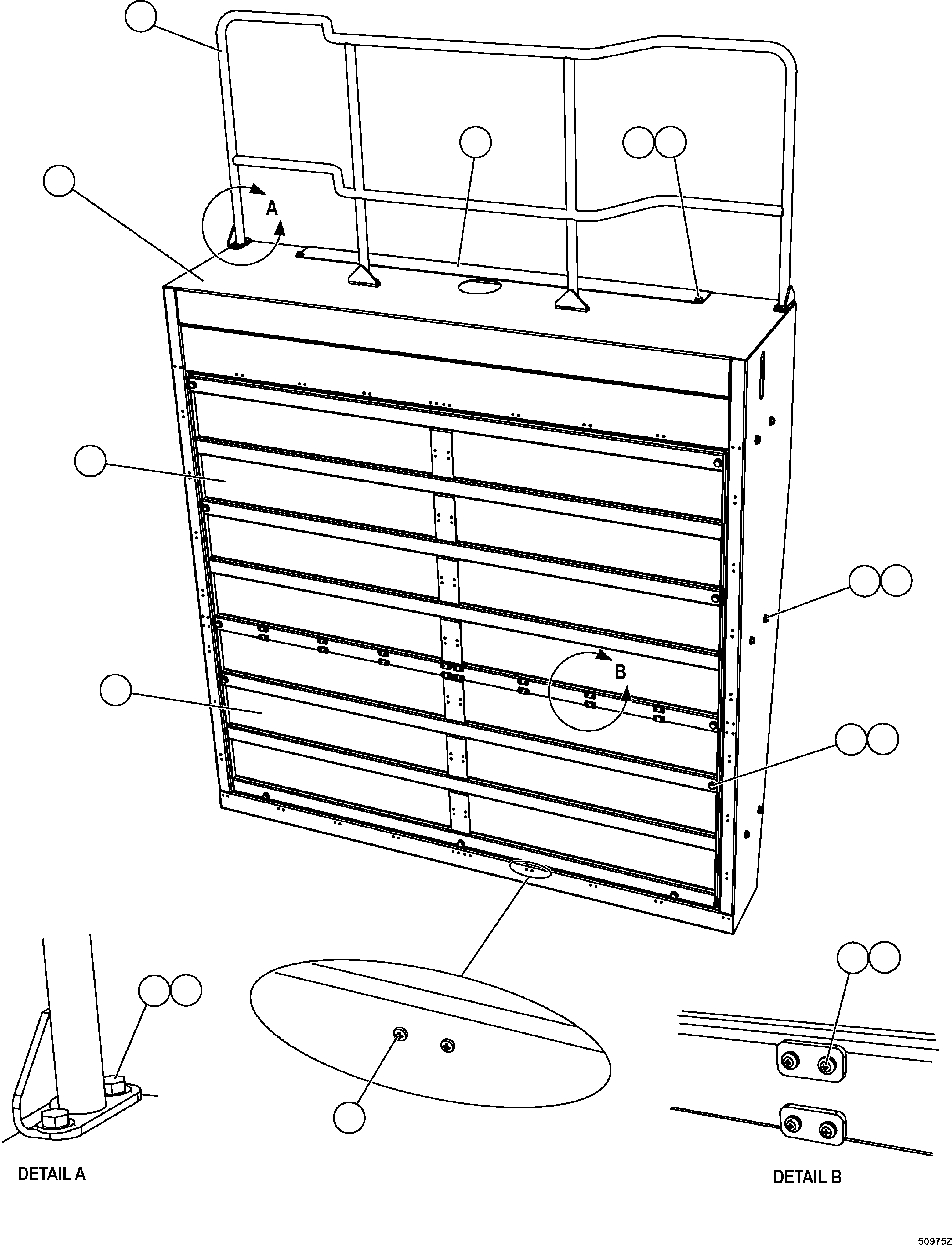Dump Trucks Komatsu / HD1500-7 S/N 80001-80137(HD1500-C) / HOOD¤ GRILLE AND CENTER HANDRAIL (-40ЯC SPEC.)(#80001-)(030080 : A0049)