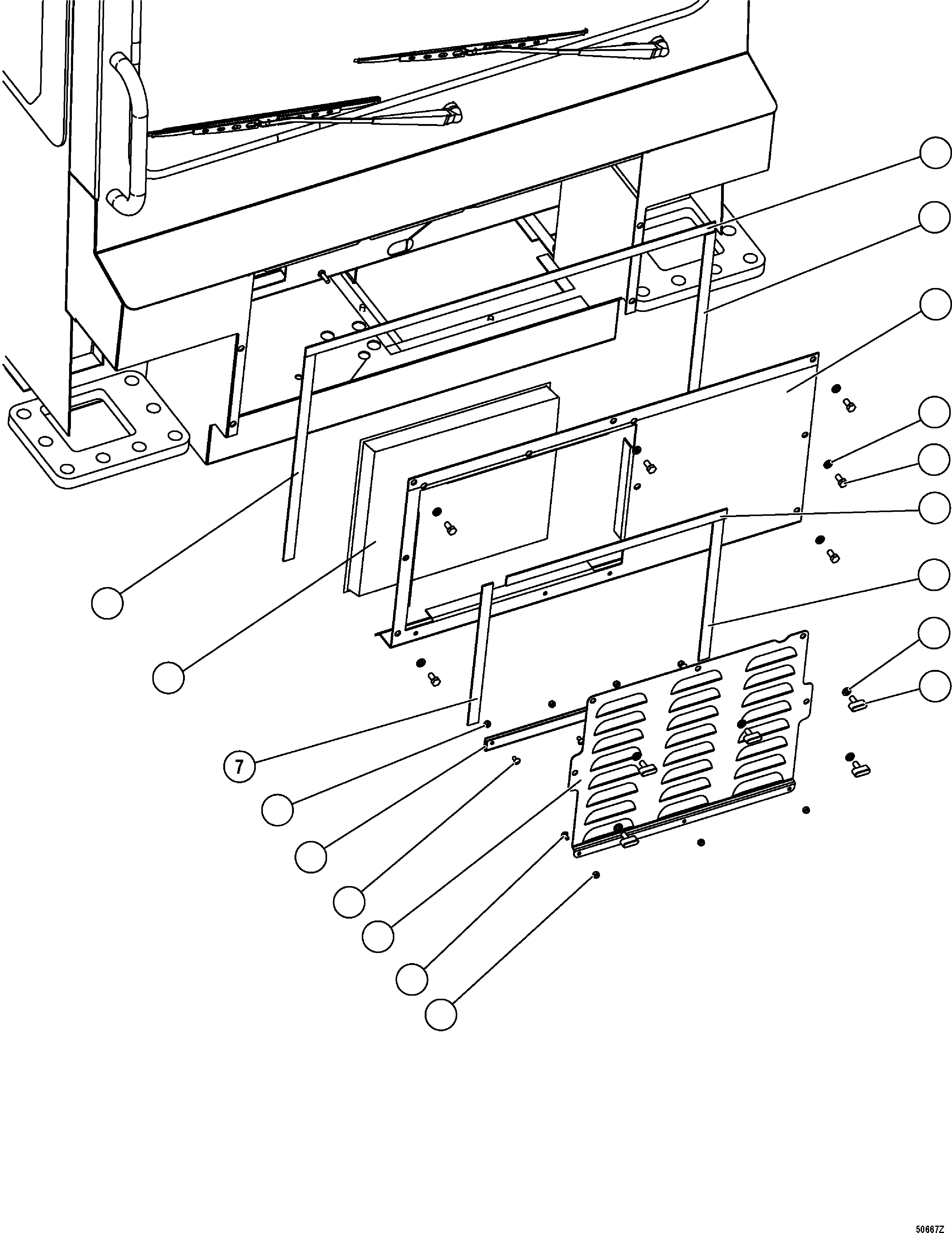 Dump Trucks Komatsu / HD1500-7 S/N 80001-80137(HD1500-C) / FRONT ACCESS COVER(#80001-)(210080 : G0229)
