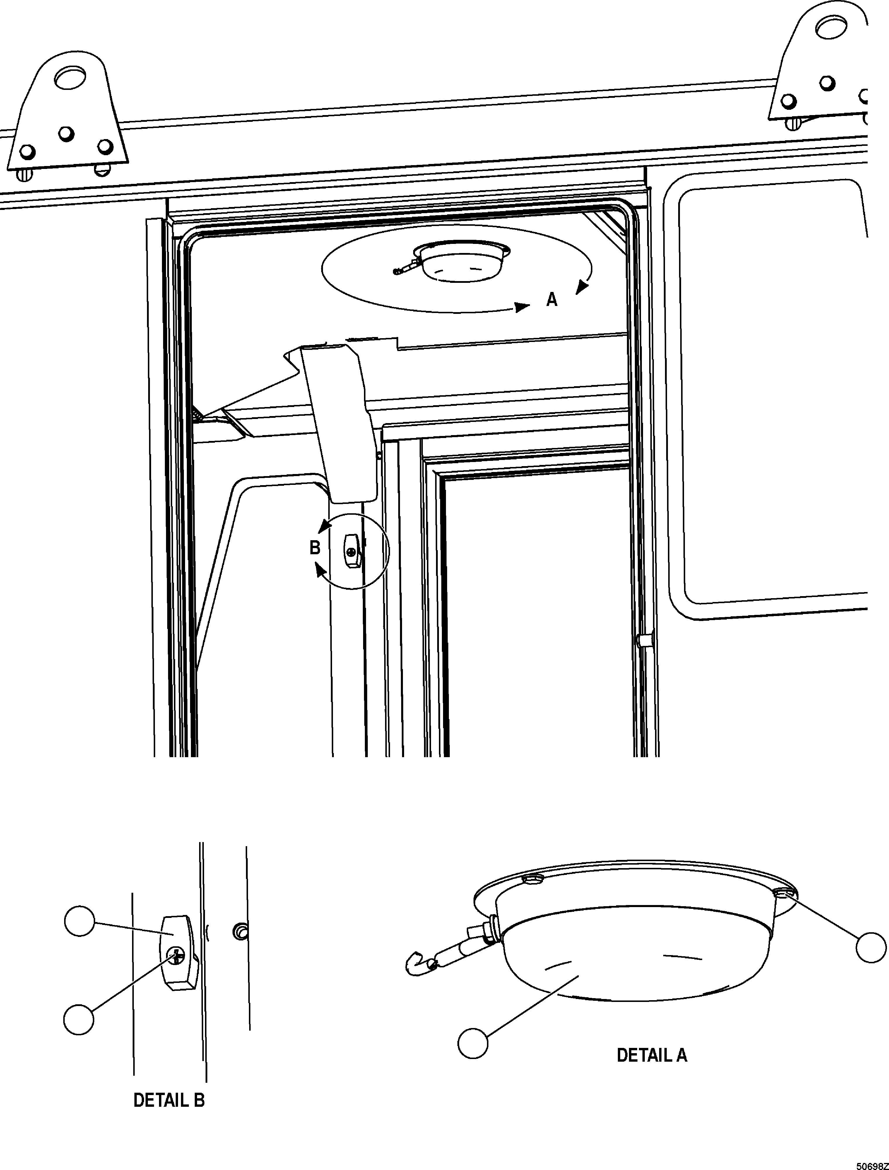 Dump Trucks Komatsu / HD1500-7 S/N 80001-80137(HD1500-C) / DOME LIGHT AND COAT HOOKS(#80001-)(210240 : G0261)