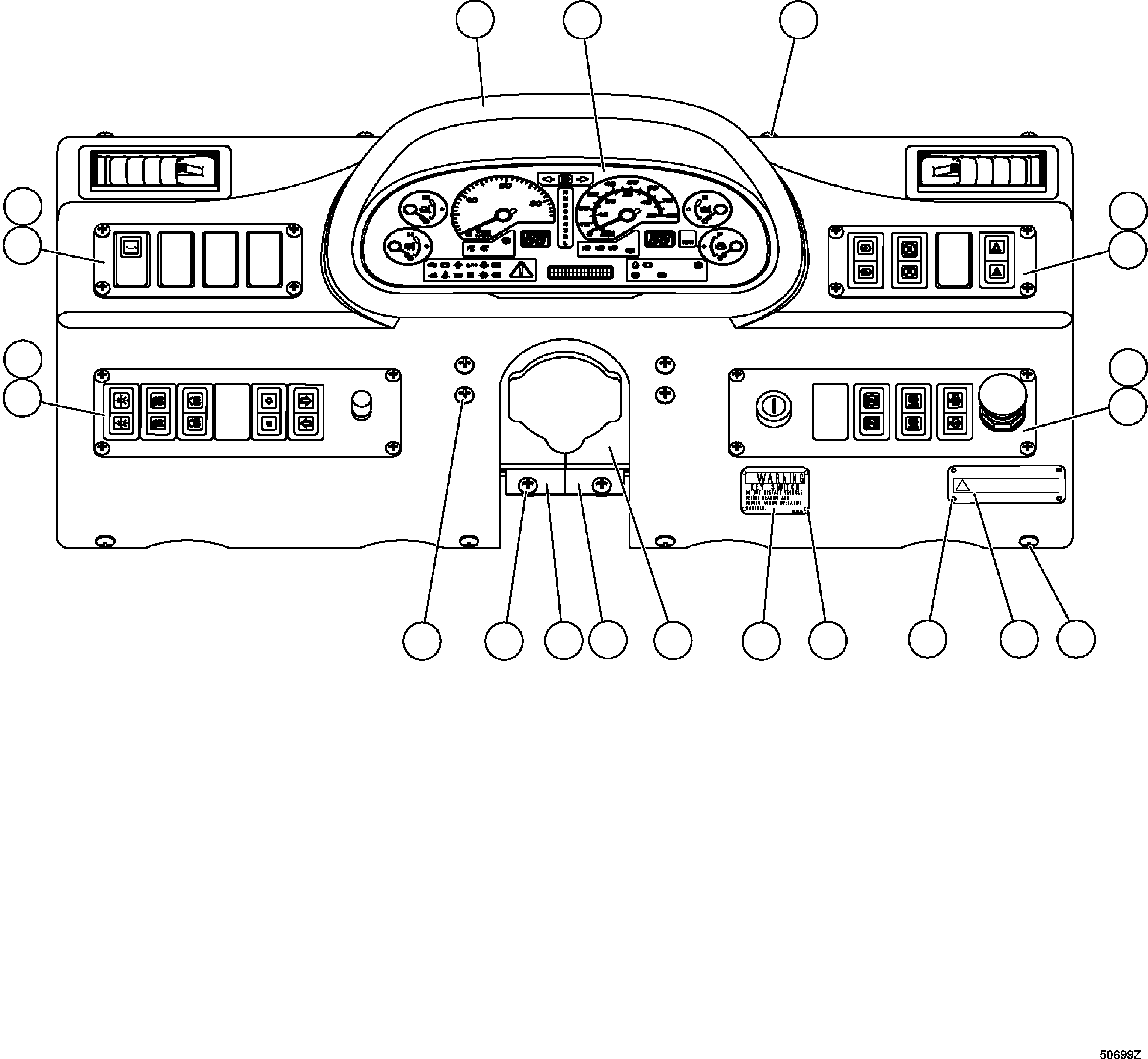 Dump Trucks Komatsu / HD1500-7 S/N 80001-80137(HD1500-C) / MAIN DASH PANEL(#80001-)(210250 : G0263)
