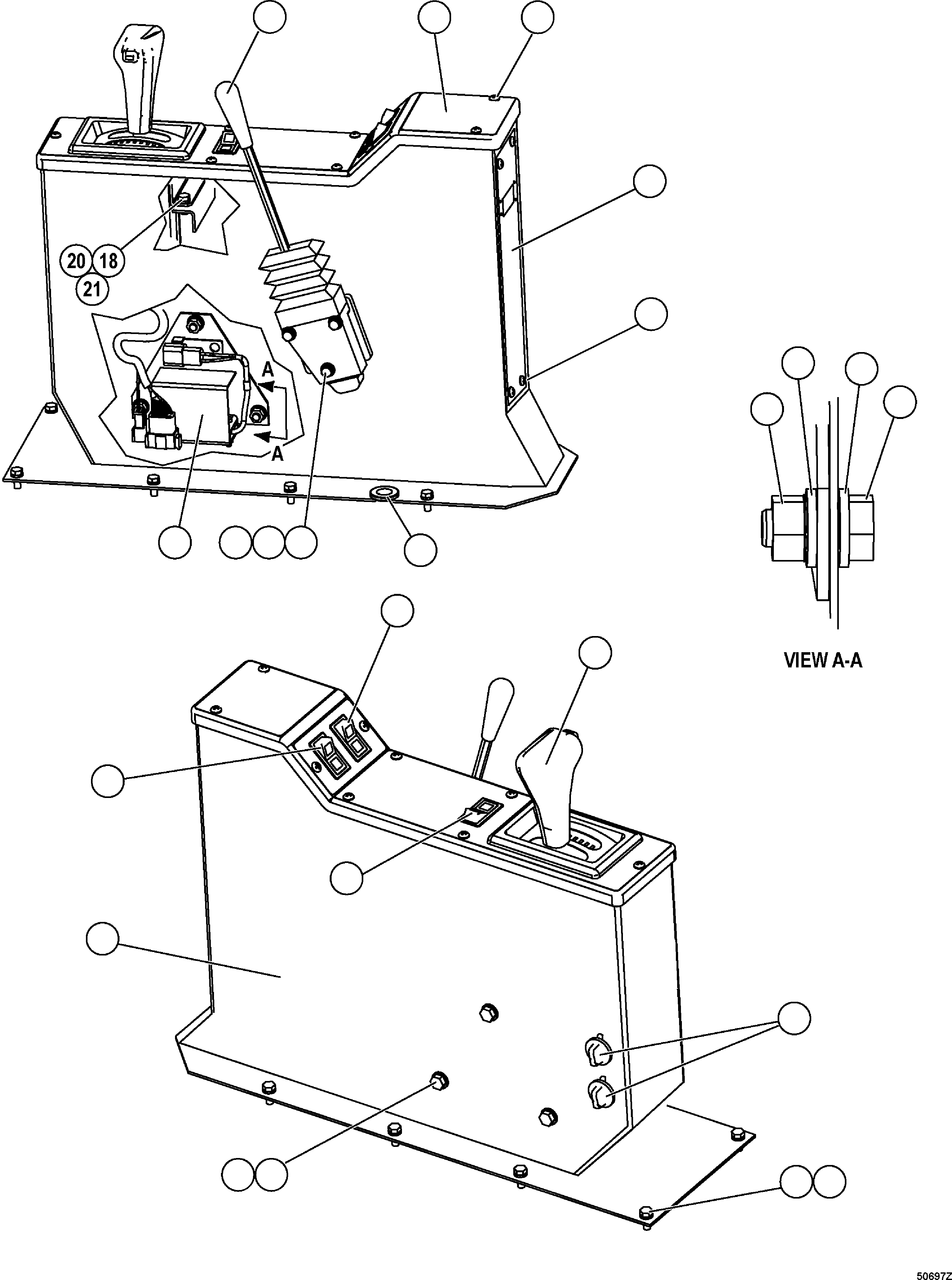 Dump Trucks Komatsu / HD1500-7 S/N 80001-80137(HD1500-C) / CENTER CONSOLE(#80001-)(210310 : G0275)