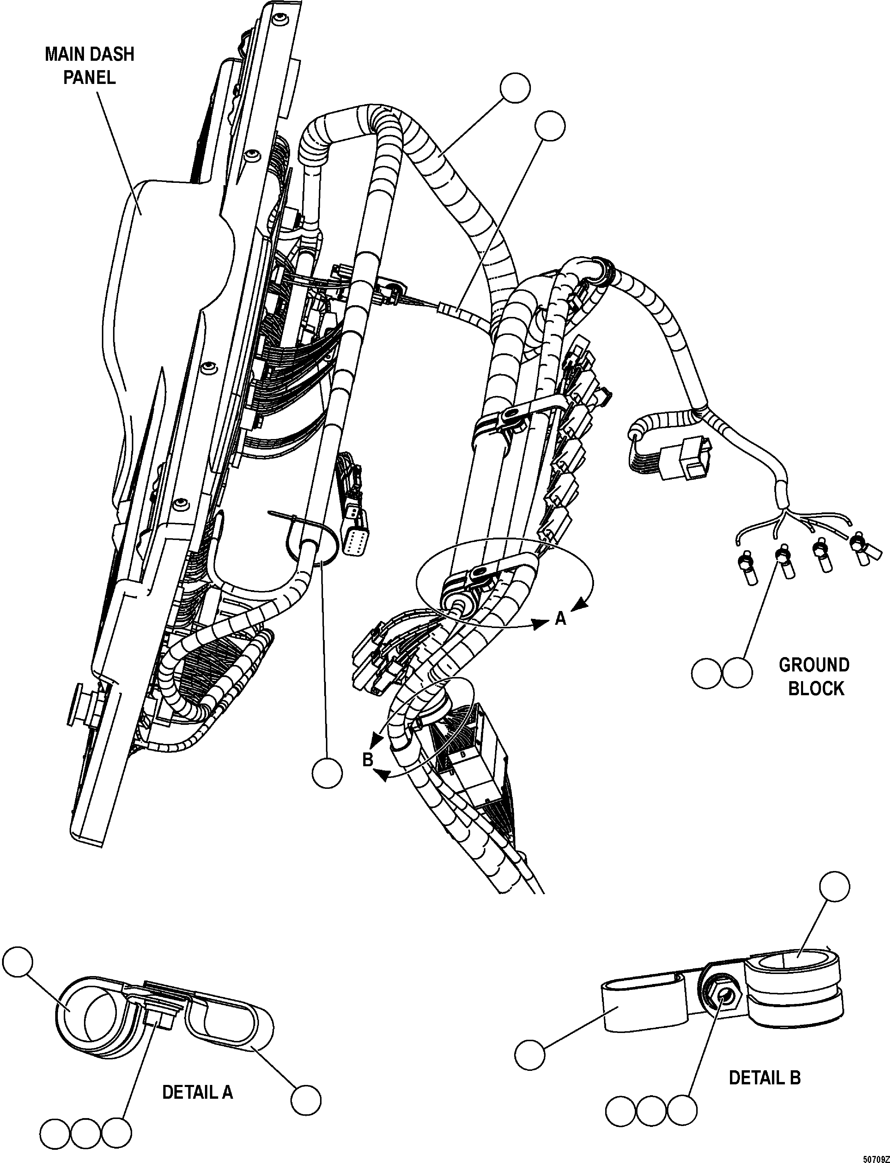 Dump Trucks Komatsu / HD1500-7 S/N 80001-80137(HD1500-C) / CAB ELECTRONICS - DASH WIRING (1/2)(#80001-)(210330 : G0279)