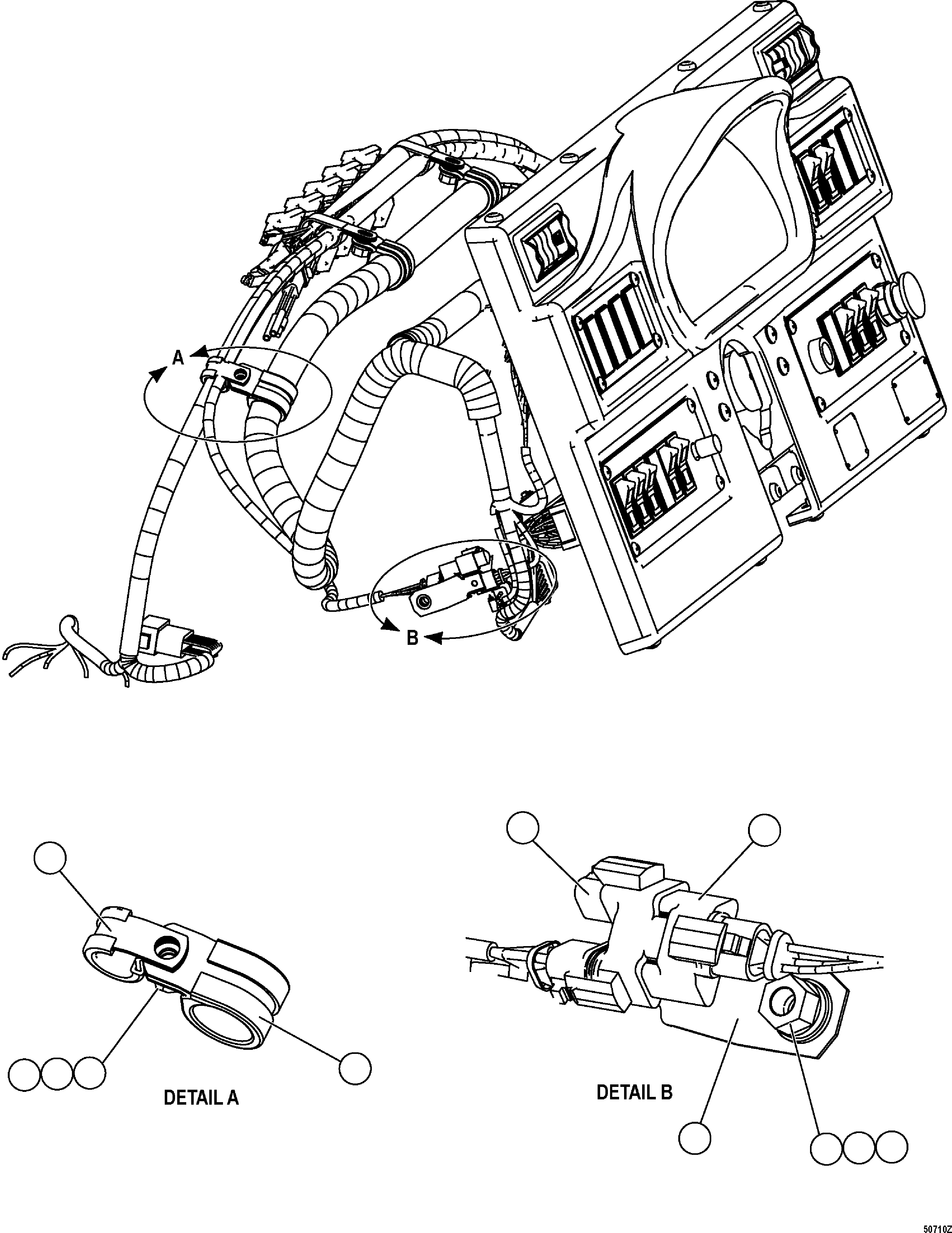 Dump Trucks Komatsu / HD1500-7 S/N 80001-80137(HD1500-C) / CAB ELECTRONICS - DASH WIRING (2/2)(#80001-)(210340 : G0281)