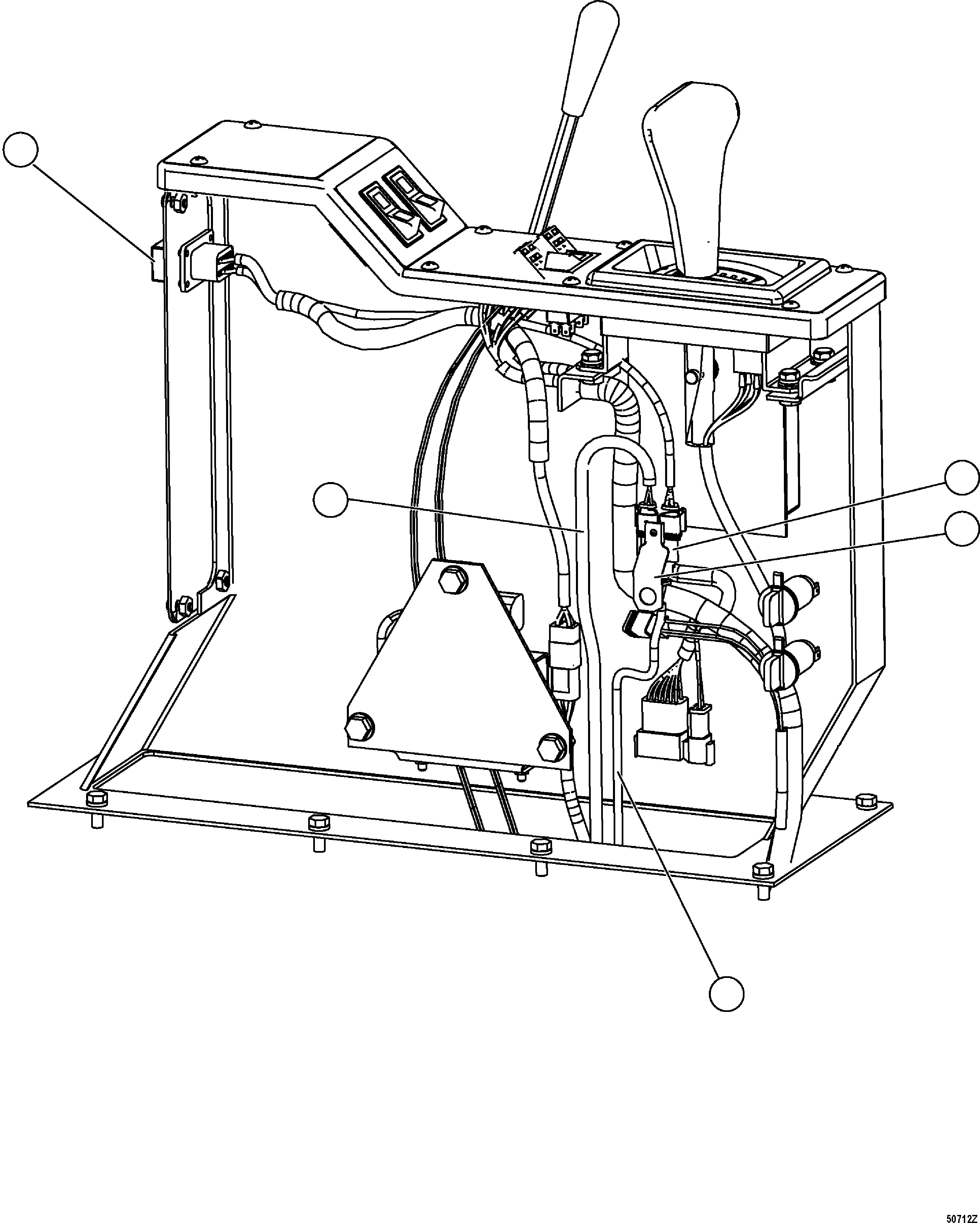 Dump Trucks Komatsu / HD1500-7 S/N 80001-80137(HD1500-C) / CAB ELECTRONICS - CENTER CONSOLE(#80001-)(210350 : G0283)