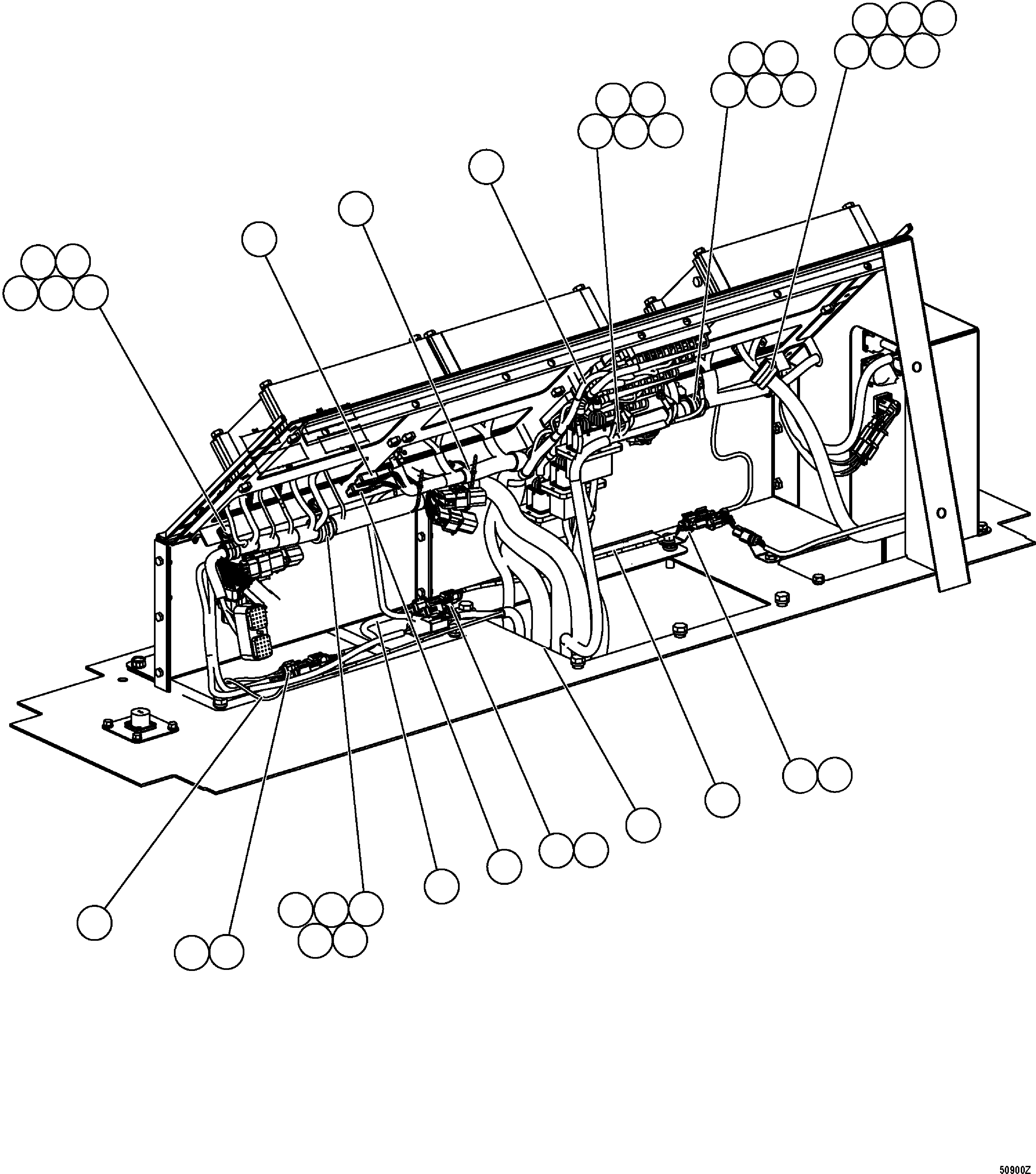 Dump Trucks Komatsu / HD1500-7 S/N 80001-80137(HD1500-C) / CAB ELECTRONICS - REAR COMPARTMENT WIRING(#80001-)(210410 : G0295)