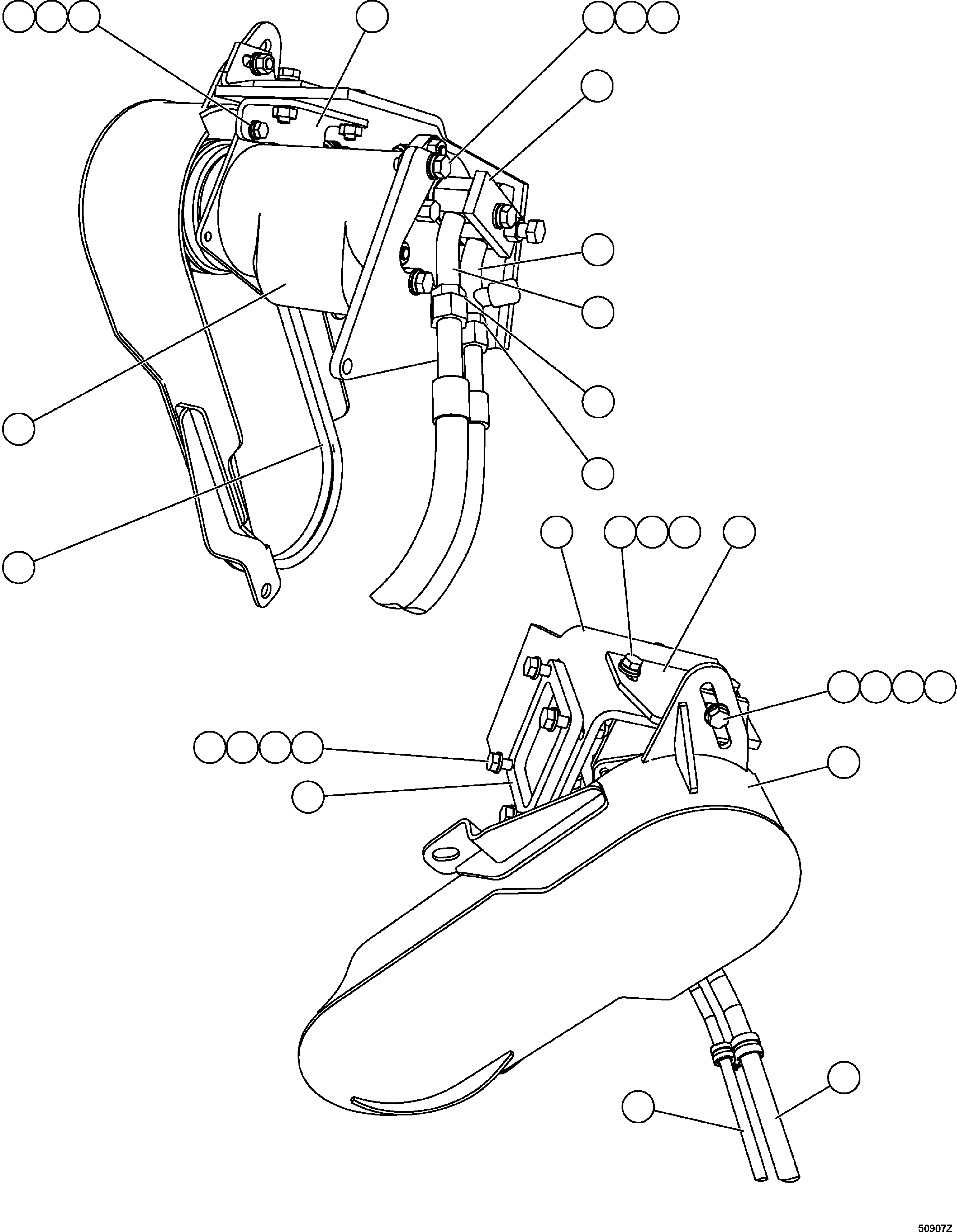 Dump Trucks Komatsu / HD1500-7 S/N 80001-80137(HD1500-C) / AIR CONDITIONING - COMPRESSOR INSTALLATION(#80001-)(210630 : G0341)