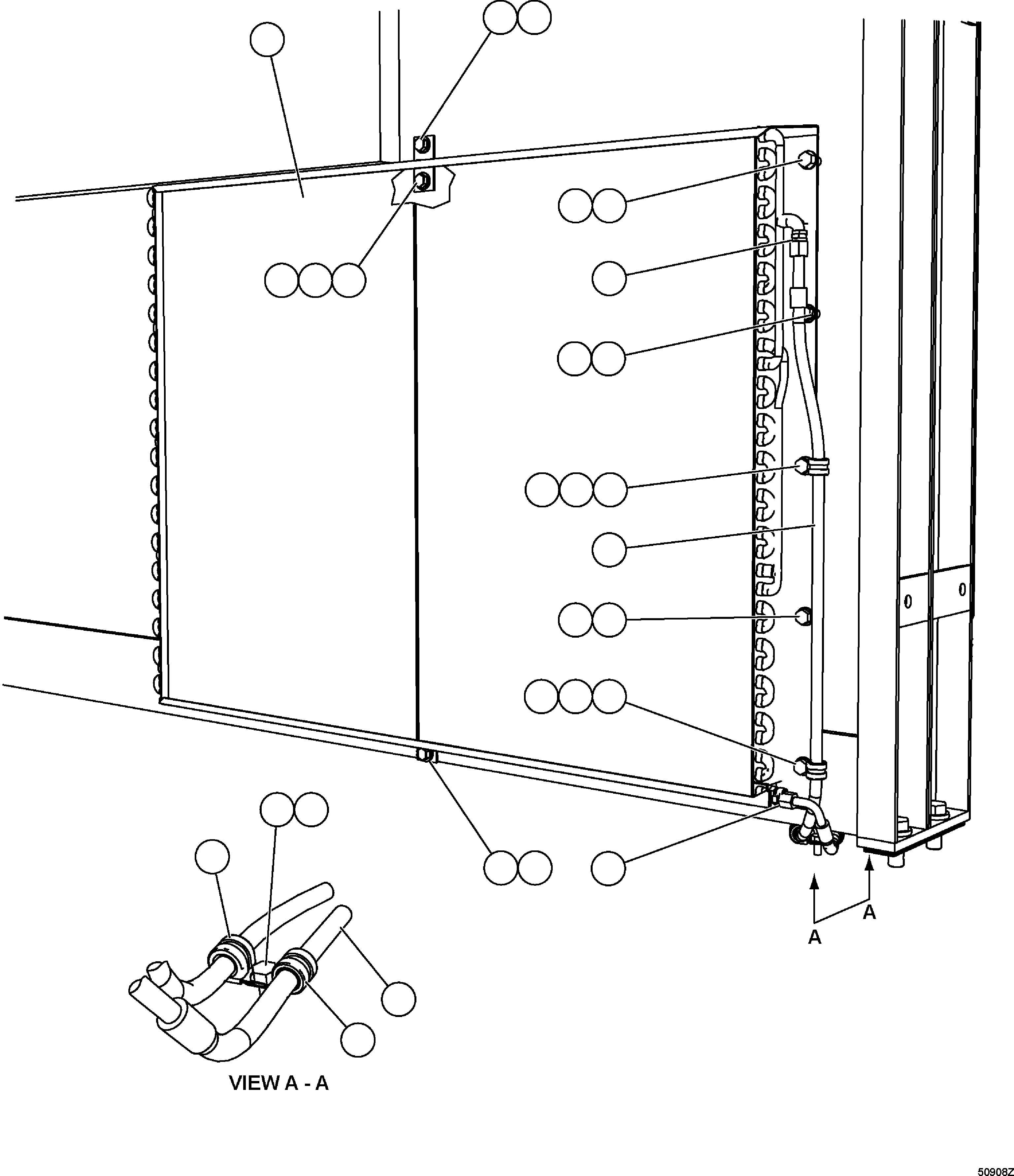 Dump Trucks Komatsu / HD1500-7 S/N 80001-80137(HD1500-C) / AIR CONDITIONING - CONDENSER INSTALLATION(#80001-)(210650 : G0345)