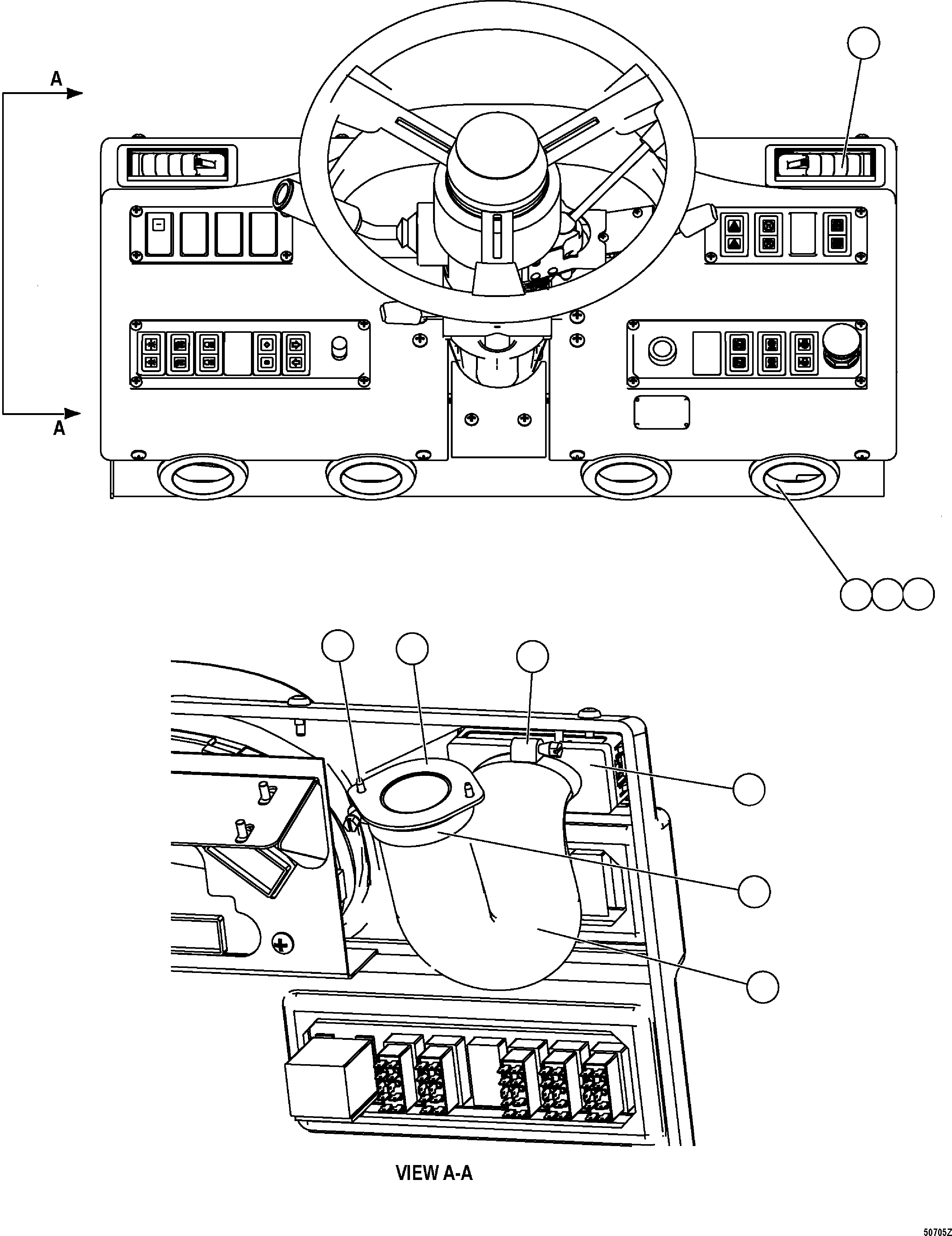 Dump Trucks Komatsu / HD1500-7 S/N 80001-80137(HD1500-C) / MAIN DASH PANEL HEATER VENTS(#80001-)(210670 : G0349)