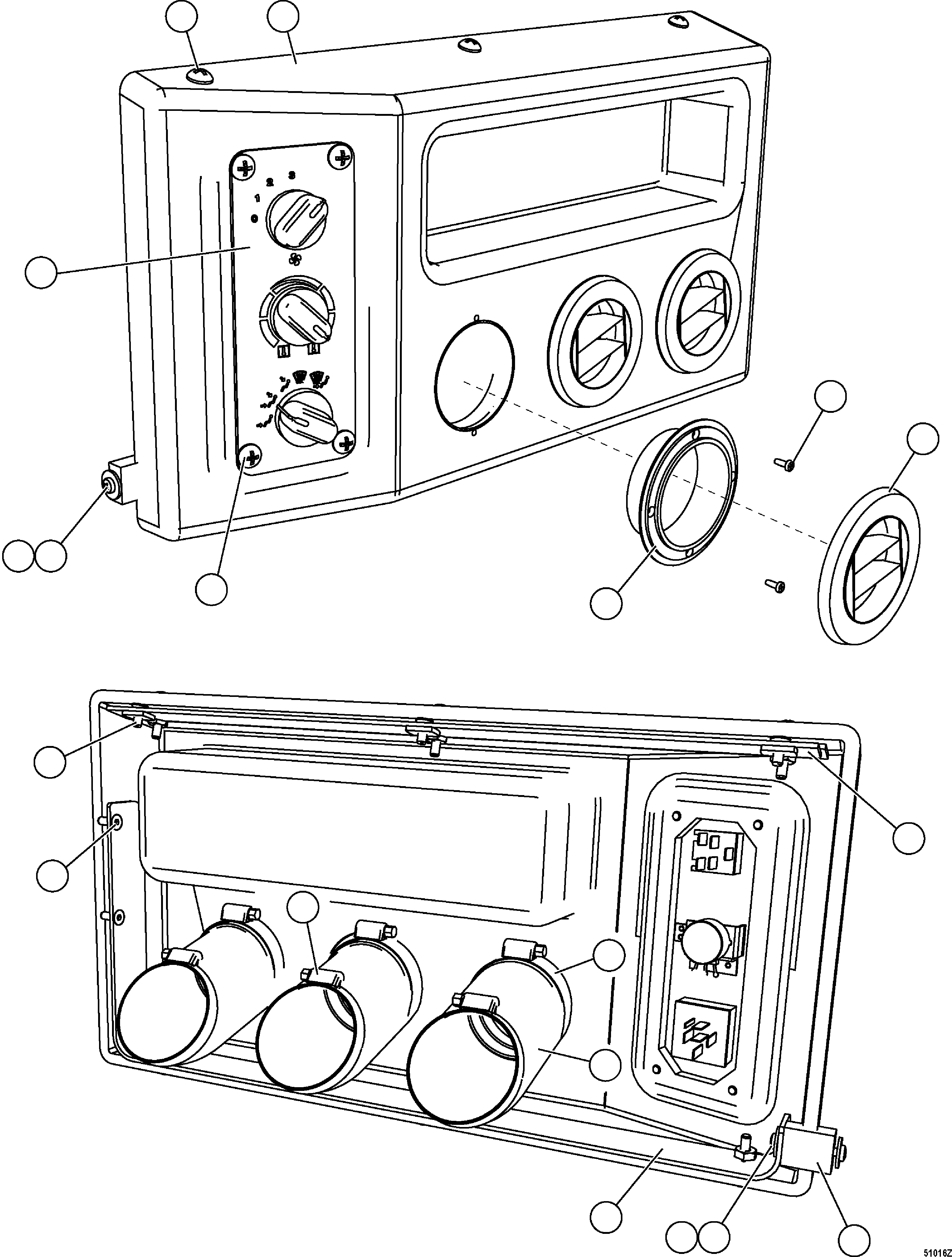 Dump Trucks Komatsu / HD1500-7 S/N 80001-80137(HD1500-C) / HVAC DASH MODULE (PANEL SWICHI EK7944)(#80001-)(210680 : G0351)