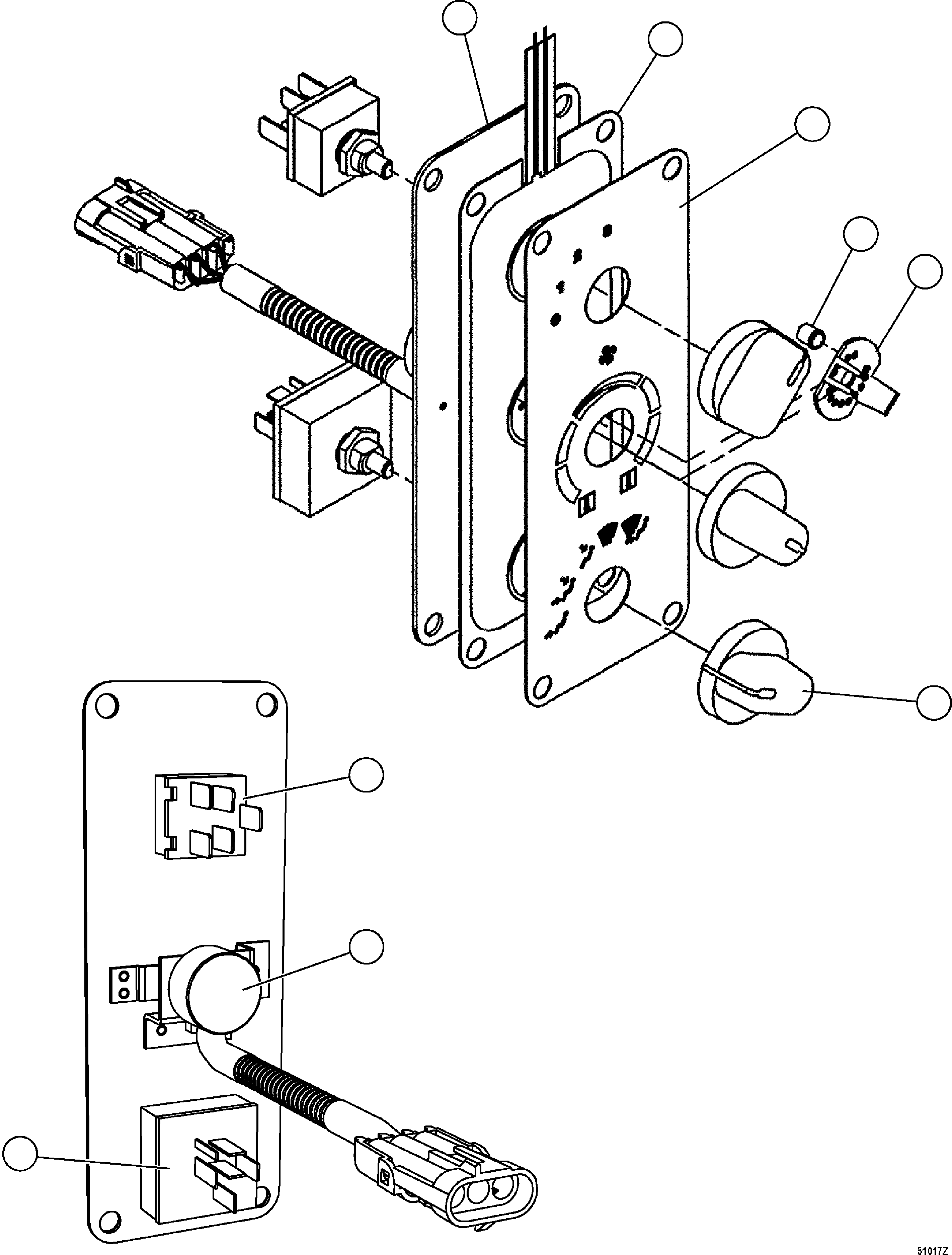 Dump Trucks Komatsu / HD1500-7 S/N 80001-80137(HD1500-C) / CONTROL PANEL SWITCH (EK7944)(#80001-)(210690 : G0353)