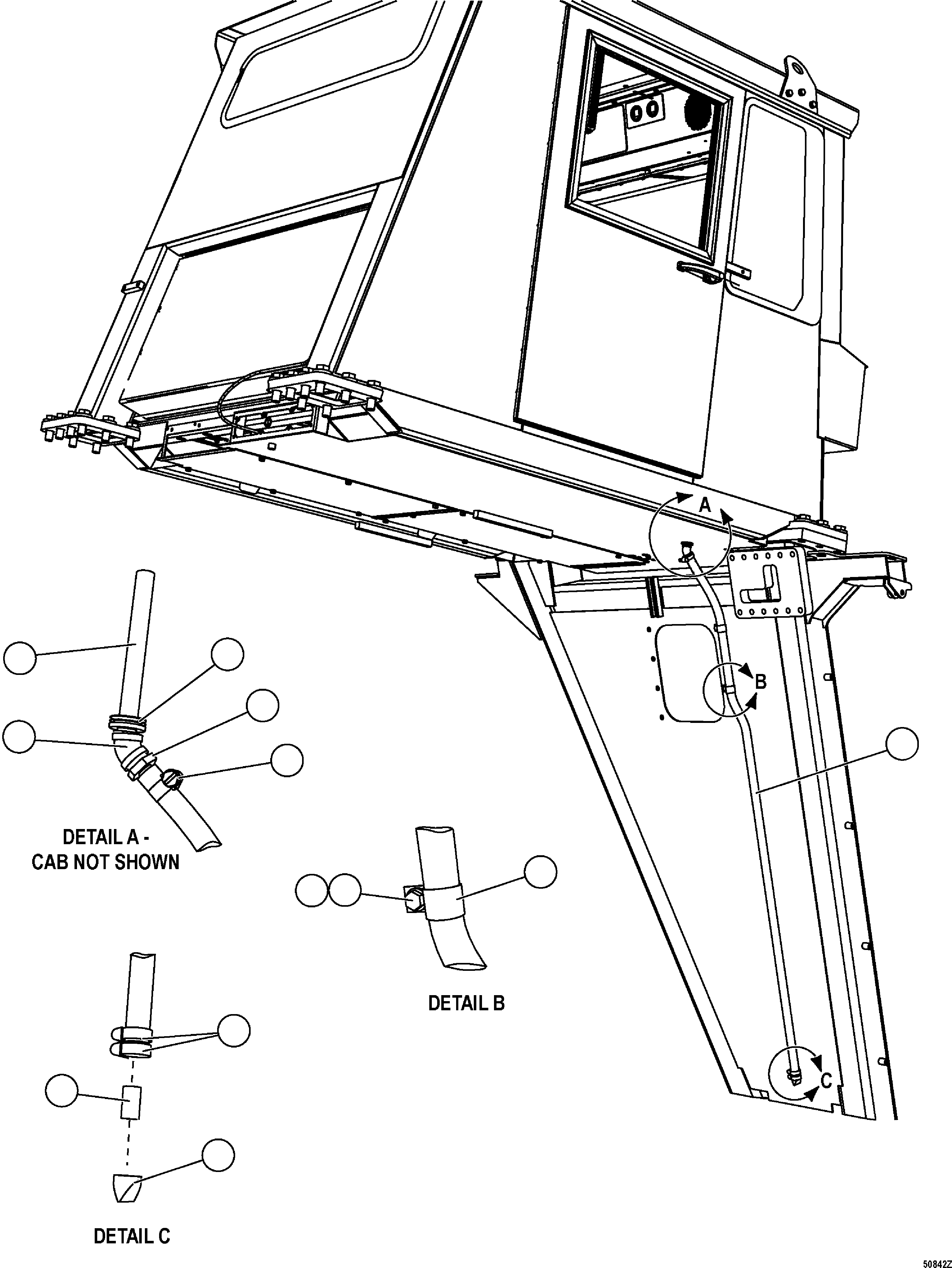 Dump Trucks Komatsu / HD1500-7 S/N 80001-80137(HD1500-C) / HEATER/AC DRAIN HOSE INSTALLATION(#80001-80026)(210780 : G0373)