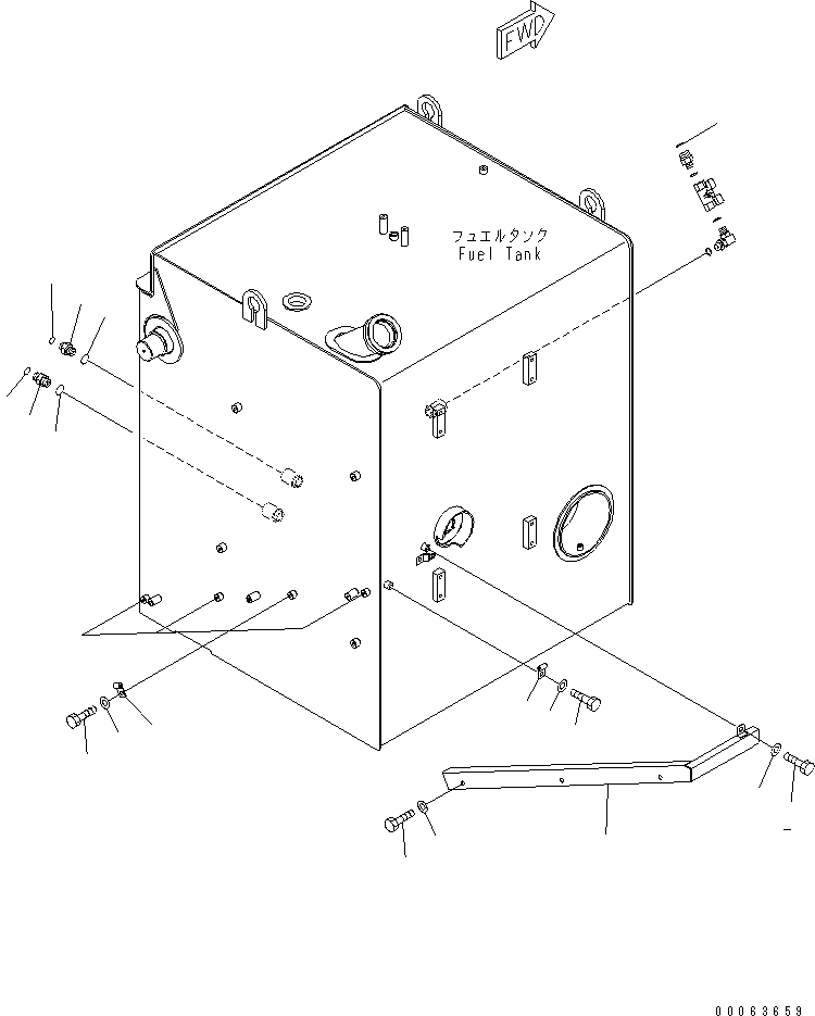 Dump Trucks Komatsu / HD785-7 S/N A10001-UP(HD785-AE) / FUEL TANK (MOUNTING COVER)(090070 : D0100-06B0)