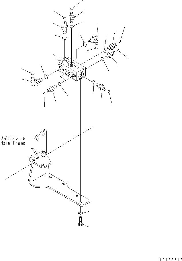 Dump Trucks Komatsu / HD785-7 S/N A10001-UP(HD785-AE) / FUEL LINE (BLOCK)(#A10001-A10067)(090110 : D0200-02B0)
