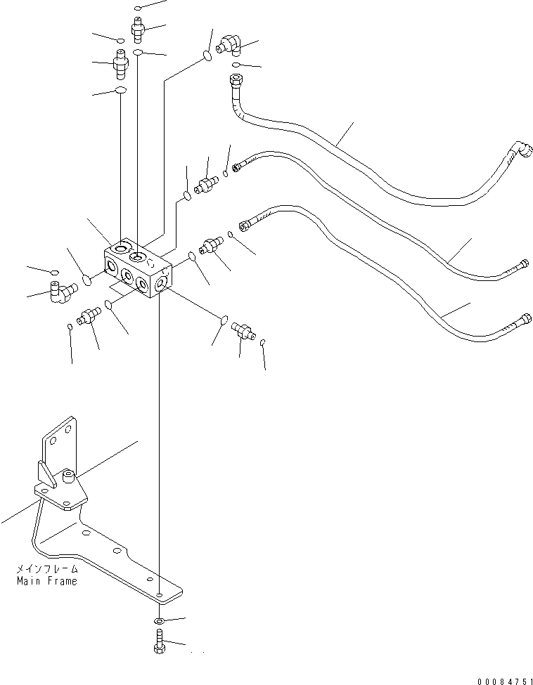 Dump Trucks Komatsu / HD785-7 S/N A10001-UP(HD785-AE) / FUEL LINE (BLOCK)(#A10068-)(090120 : D0200-02B0A)