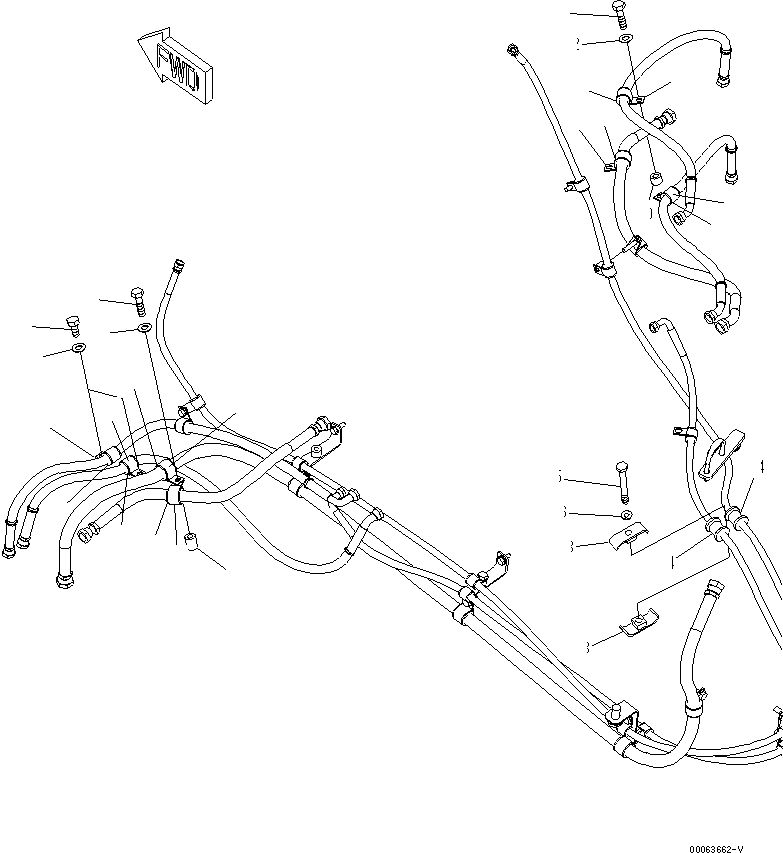 Dump Trucks Komatsu / HD785-7 S/N A10001-UP(HD785-AE) / FUEL LINE (CLIP)(090140 : D0200-04B0)