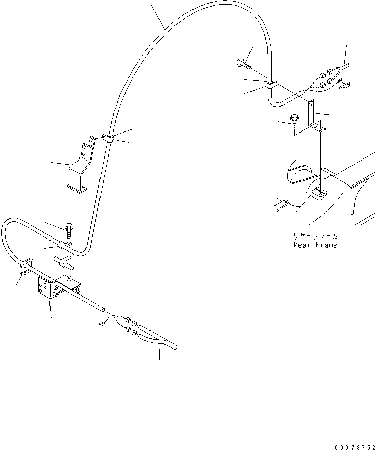 Komatsu parts book diagram for HM300-1L S/N A10001-UP: FRONT FRAME ELECTRICAL (HITCH HARNESS)