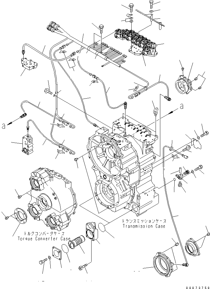 Komatsu parts book diagram for HM300-1L S/N A10001-UP: TRANSMISSION (ACCESSORY)