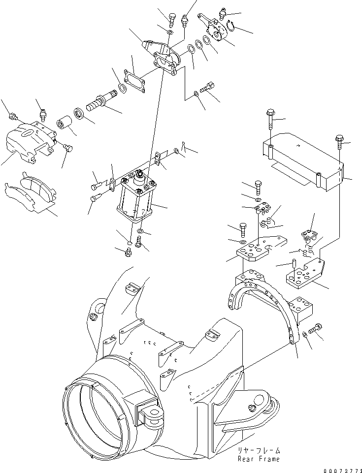 Komatsu parts book diagram for HM300-1L S/N A10001-UP: PARKING BRAKE