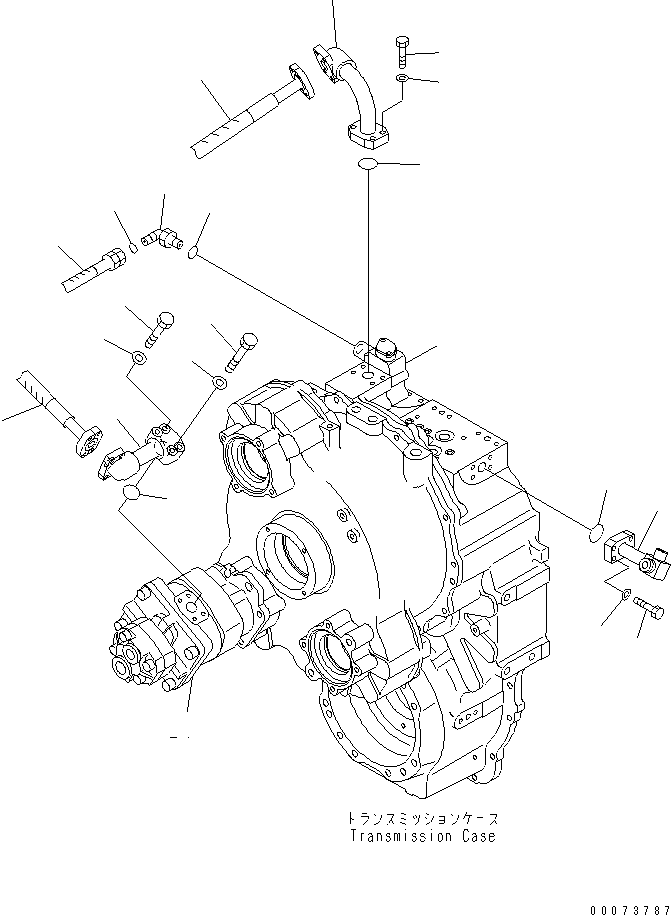 Komatsu parts book diagram for HM300-1L S/N A10001-UP: HYDRAULIC PIPING (TRANSMISSION LINE¤ 1/2)