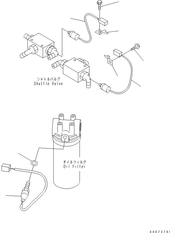 Komatsu parts book diagram for HM300-1L S/N A10001-UP: ELECTRICAL SYSTEM (FOR TRANSMISSION FILTER AND BRAKE VALVE)