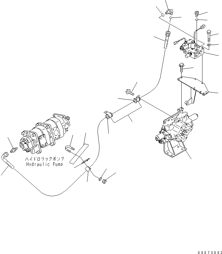 Komatsu parts book diagram for HM300-1L S/N A10001-UP: HYDRAULIC PIPING (EPC VALVE LINE¤ 1/2)