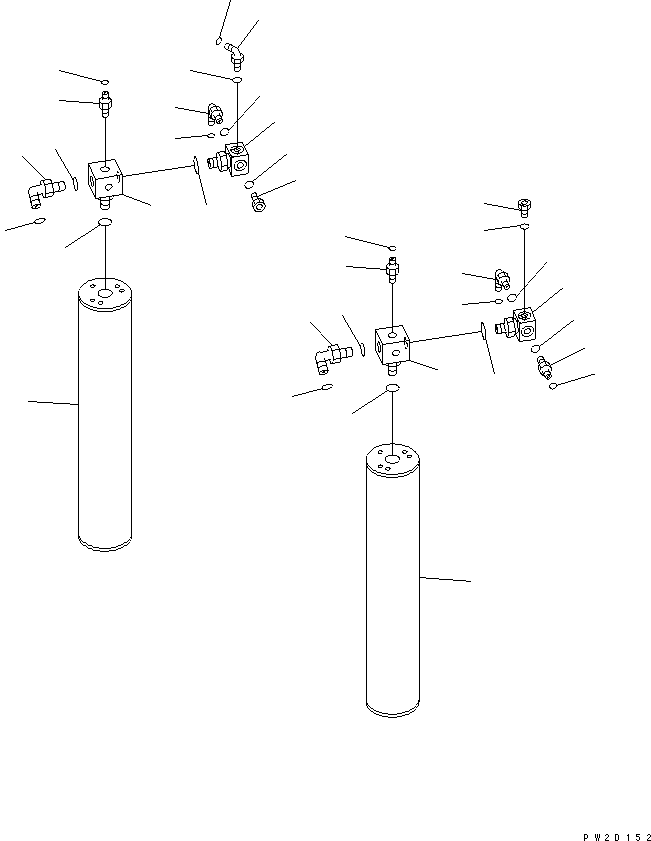Komatsu parts book diagram for HM300-1L S/N A10001-UP: ACCUMULATOR AND CONNECTING PARTS