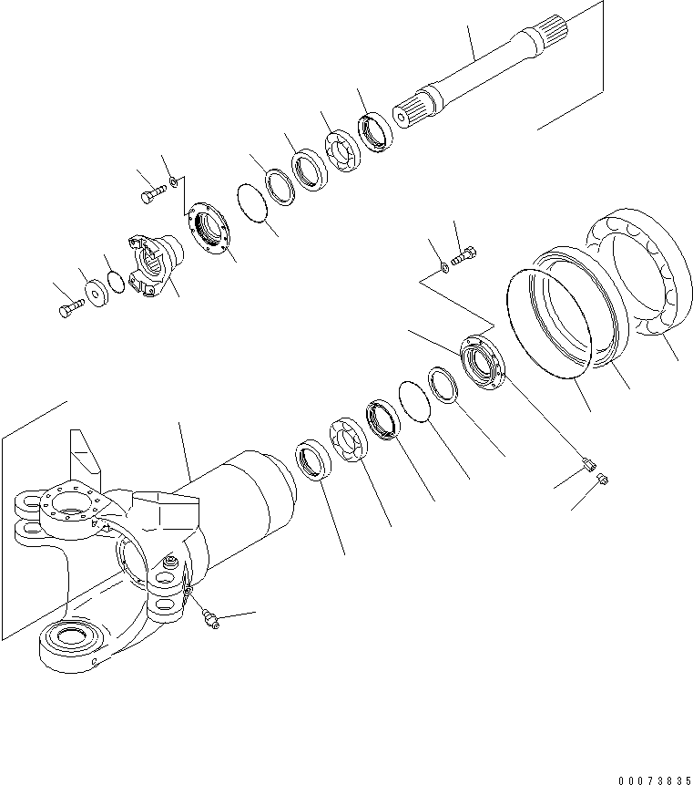 Komatsu parts book diagram for HM300-1L S/N A10001-UP: HITCH FRAME (FRAME AND RELATED PARTS)