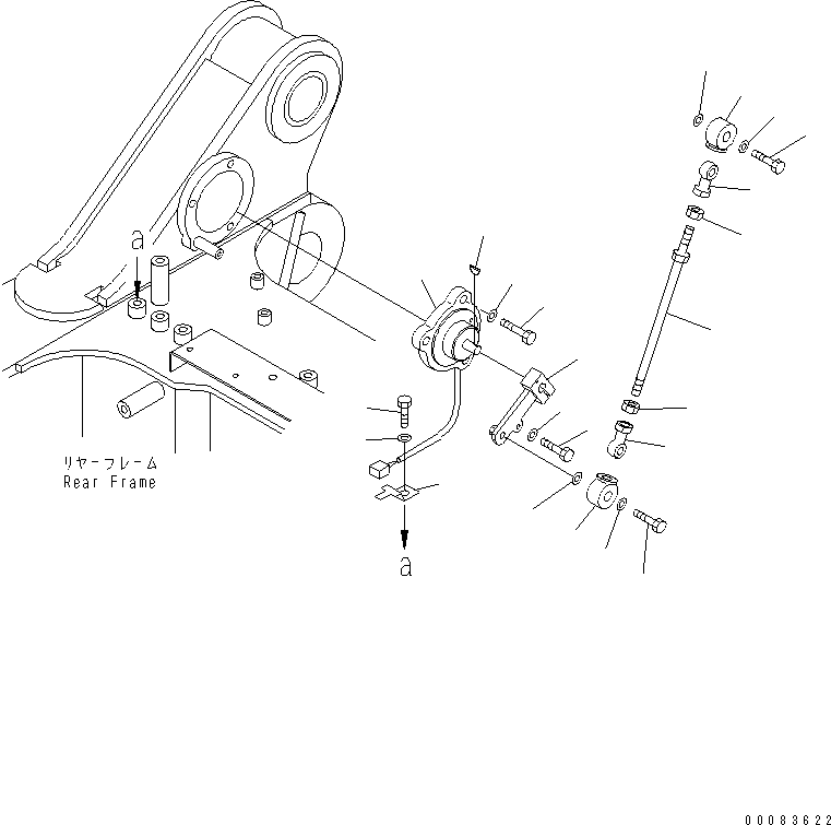 Komatsu parts book diagram for HM300-1L S/N A10001-UP: ANGLE SENSOR AND RELATED PARTS