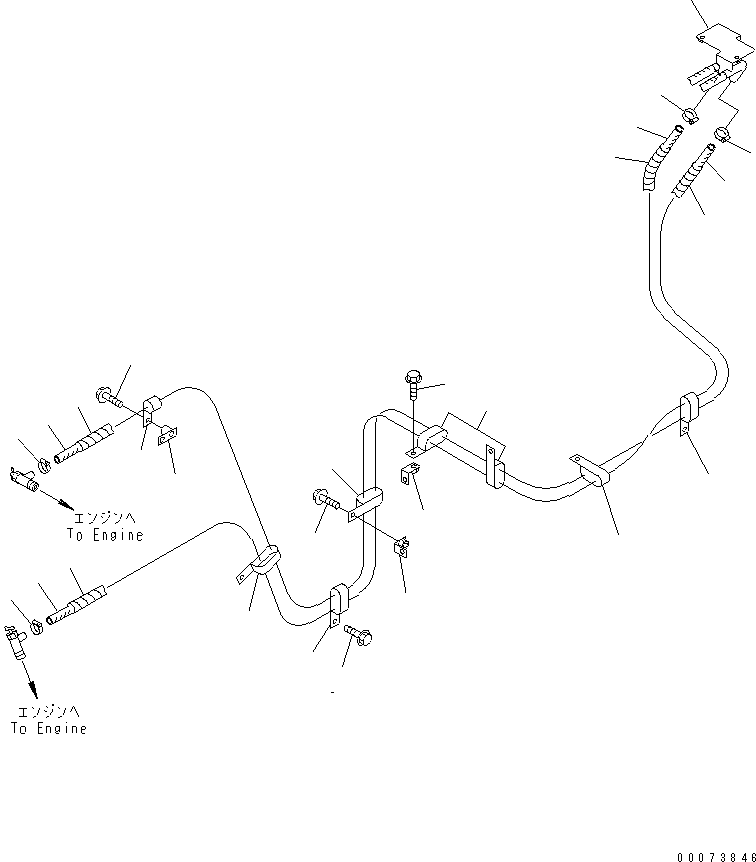 Komatsu parts book diagram for HM300-1L S/N A10001-UP: AIR CONDITIONER PIPING (HEATING)