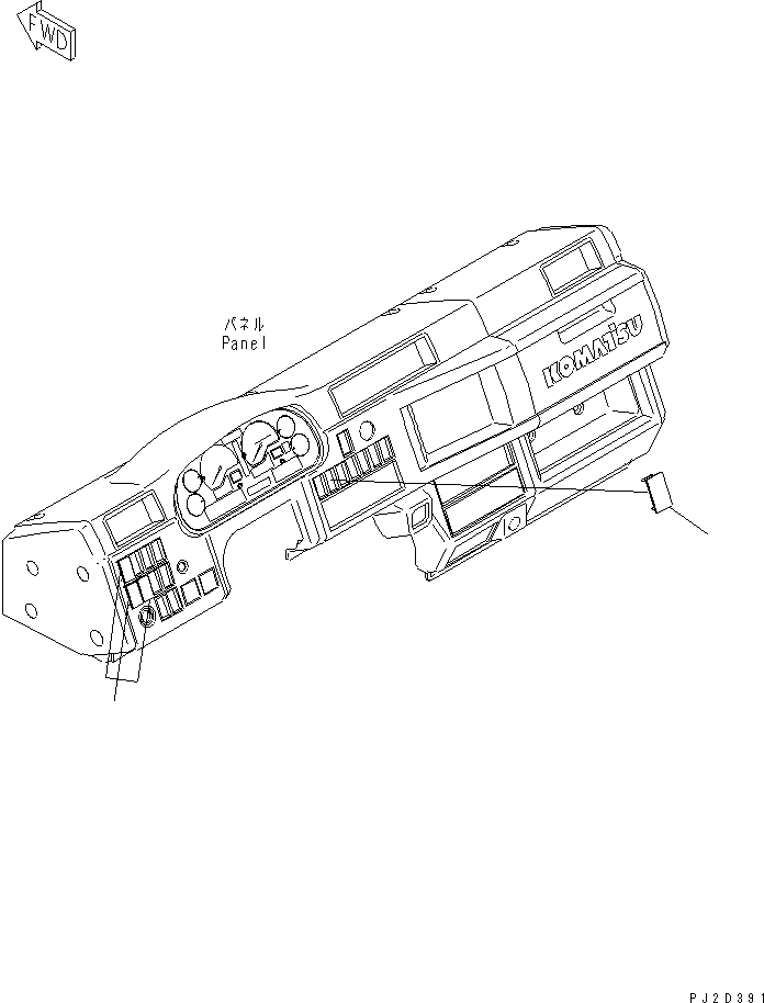 Komatsu parts book diagram for HM300-1L S/N A10001-UP: CAB ELECTRICAL (NO OPTIONS)