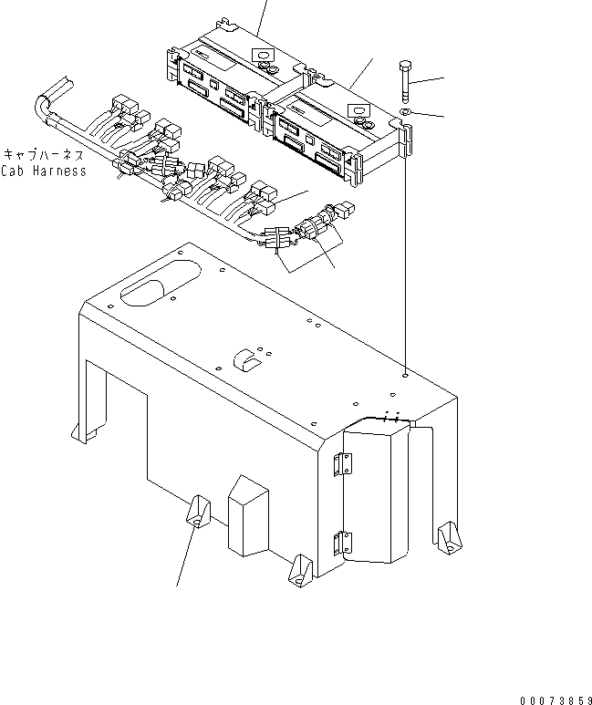 Komatsu parts book diagram for HM300-1L S/N A10001-UP: CAB ELECTRICAL (TRANSMISSION CONTROLLER)