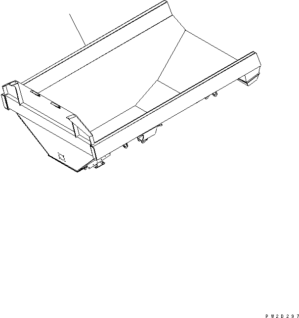 Komatsu parts book diagram for HM300-1L S/N A10001-UP: BODY (FOR TAIL GATE)