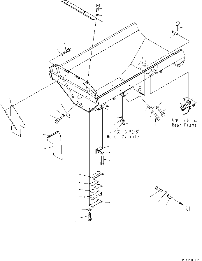 Komatsu parts book diagram for HM300-1L S/N A10001-UP: BODY (ACCESSORY)