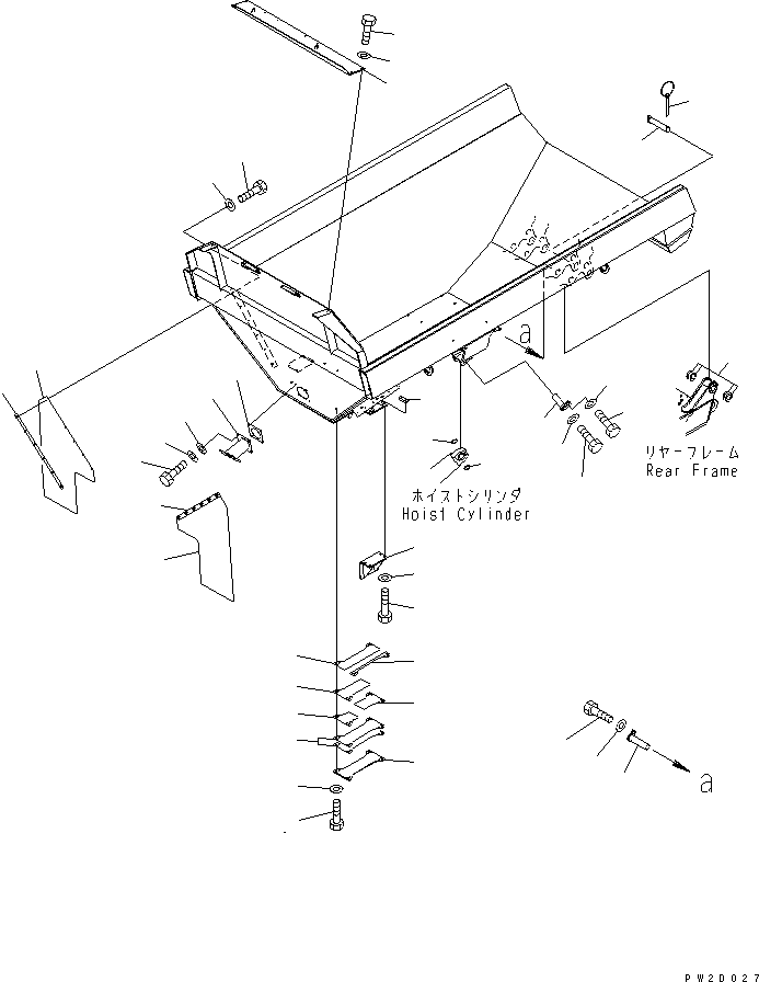 Komatsu parts book diagram for HM300-1L S/N A10001-UP: BODY ACCESSORY (WITH BODY HEATING)