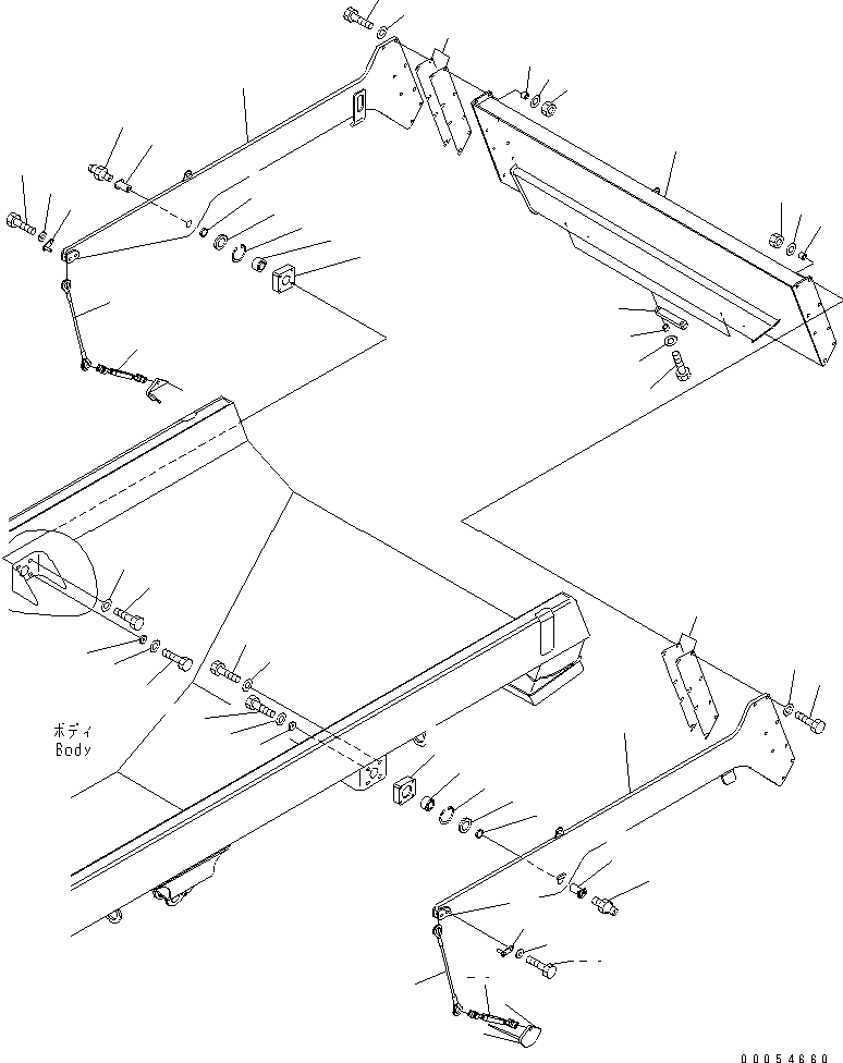 Komatsu parts book diagram for HM300-1L S/N A10001-UP: NEW TAIL GATE