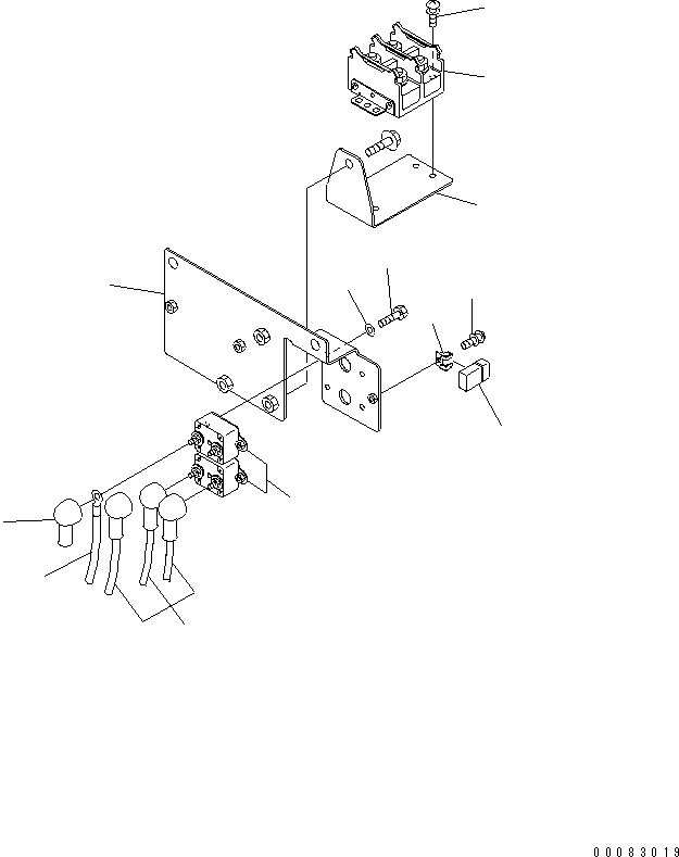 Komatsu parts book diagram for HM350-1L S/N A10001-UP: BATTERY (CIRCUIT BREAKER AND FUSE)