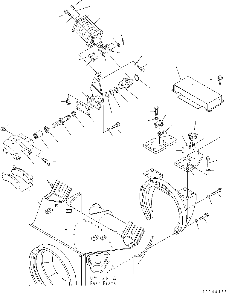 Komatsu parts book diagram for HM350-1L S/N A10001-UP: PARKING BRAKE