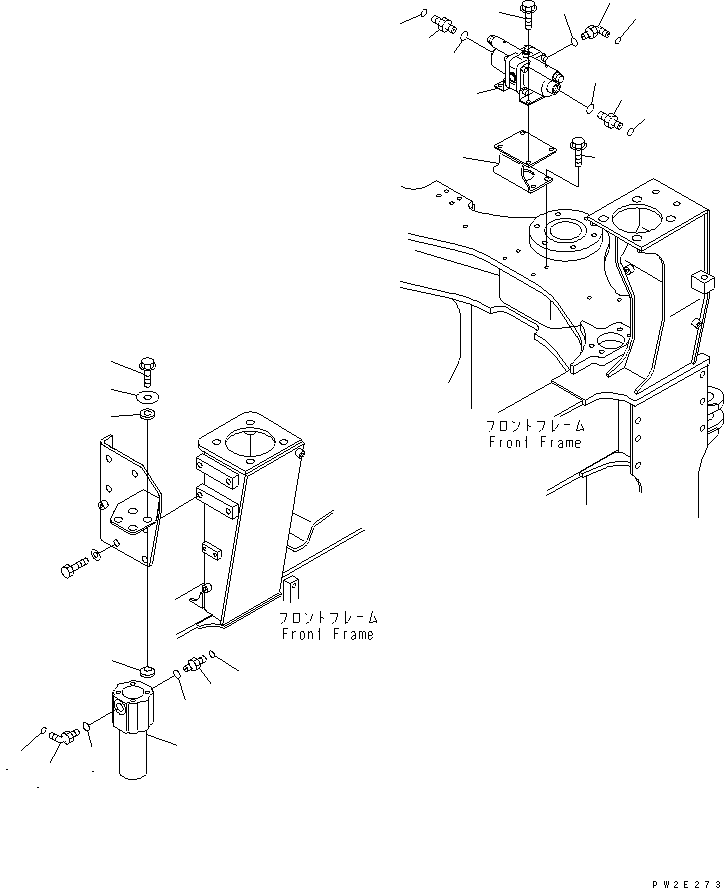 Komatsu parts book diagram for HM350-1L S/N A10001-UP: BRAKE CONTROL EQUIPMENT (FILTER AND SLACK ADJUSTER)