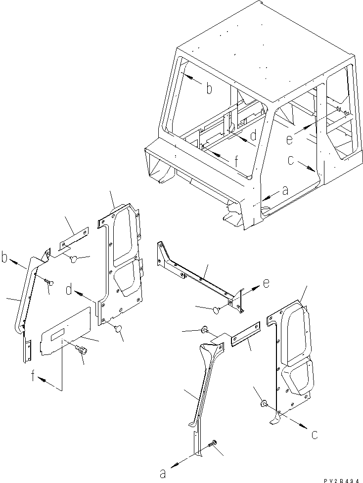 Komatsu parts book diagram for HM350-1L S/N A10001-UP: OPERATOR'S CAB (INSIDE COVER) (WITH RADIO OR STEREO CASSETTE)