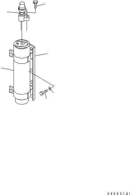 Komatsu parts book diagram for HM350-1L S/N A10001-UP: AIR CONDITIONER PIPING (RECEIVER TANK)