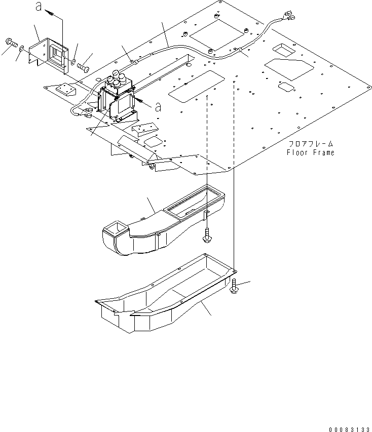 Komatsu parts book diagram for HM350-1L S/N A10001-UP: AIR CONDITIONER (CAB HEATER) (DUCT COVER)