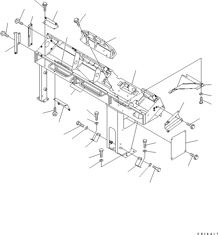 Komatsu parts book diagram for HM350-1L S/N A10001-UP: CAB (DASHBOARD)