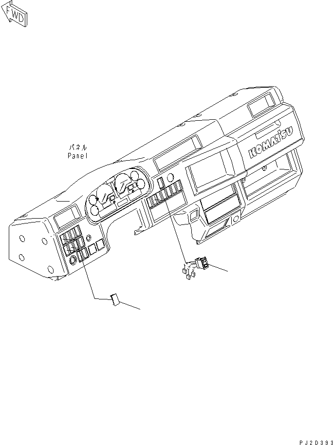 Komatsu parts book diagram for HM350-1L S/N A10001-UP: CAB ELECTRICAL (EXHAUST BRAKE)